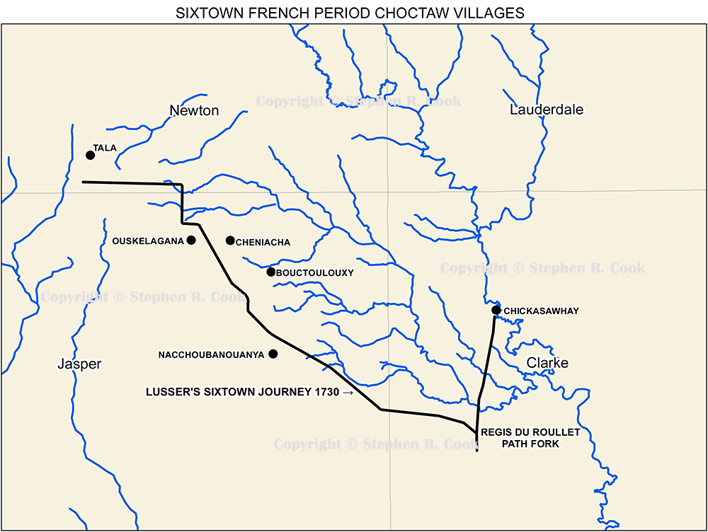 Sixtown French Period Choctaw Villages