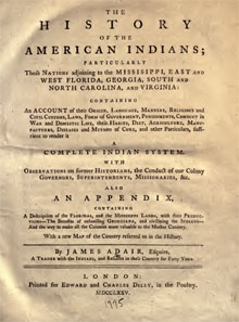 James Adair - The History of the American Indians