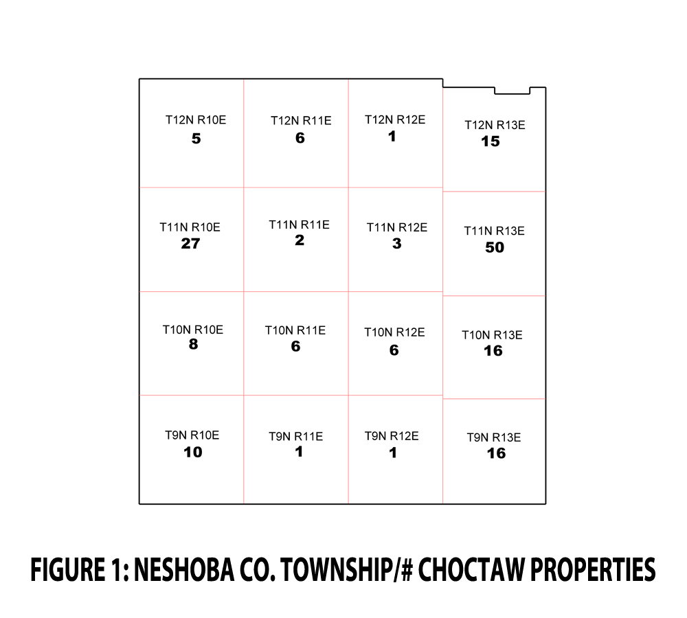 FIGURE 1 - NESHOBA CO. TOWNSHIP - CHOCTAW PROPERTIES