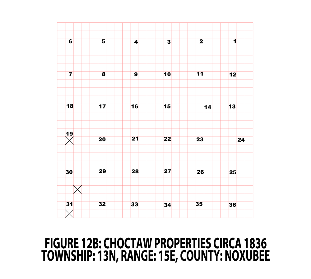 FIGURE 12B - NOXUBEE CO. TOWNSHIP - CHOCTAW PROPERTIES