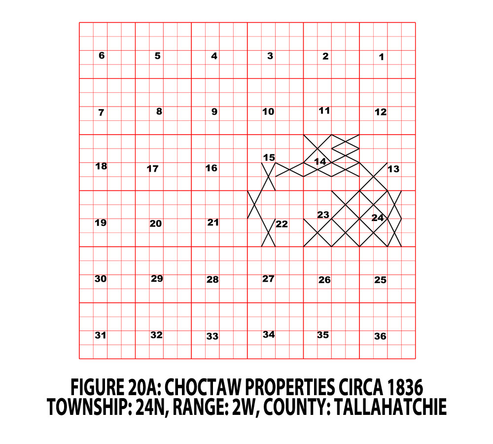 FIGURE 2A - TALLAHATCHIE CO. TOWNSHIP - CHOCTAW PROPERTIES