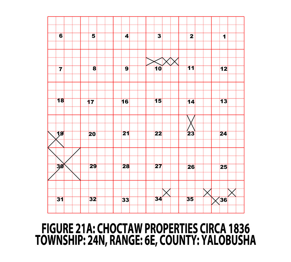 FIGURE 21A - YALOBUSHA CO. TOWNSHIP - CHOCTAW PROPERTIES